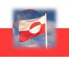 Флаг Гренландии, автономной провинции Королевства Дания